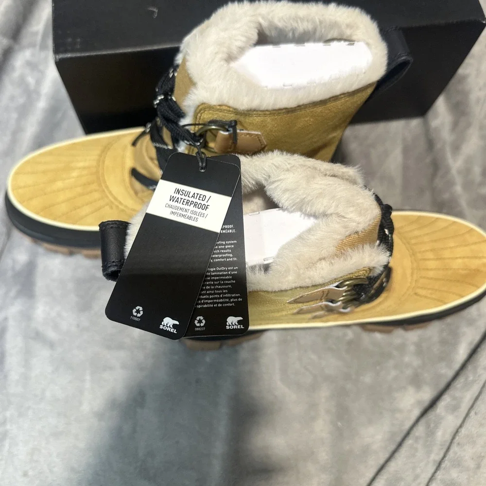 Sorel TIVoli IV WP Womens Winter Boots Sz 9 Ceramic Natural Ankle Round Toe